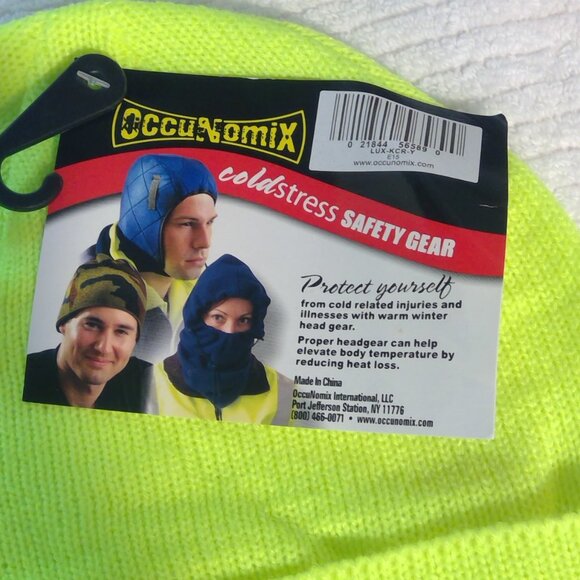 OccuNomix Cold Stress Safety Gear Yellow Knit Cap - Picture 4 of 7